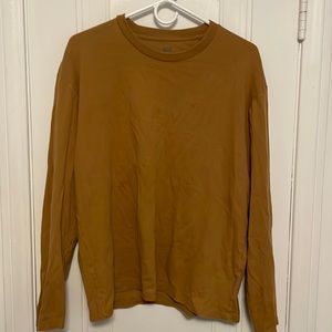 Mustard Yellow Uniqlo Long Sleeve Tee